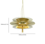 suspension lumineuse contemporaine or noir minimaliste métal cercles concentriques 249 2000 lumens
