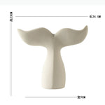 vase moderne céramique blanc rayures horizontales opacité fait main décoration maison