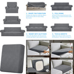 housse canapé gris motifs géométriques moderne spandex polyester anti dérapant lavage machine