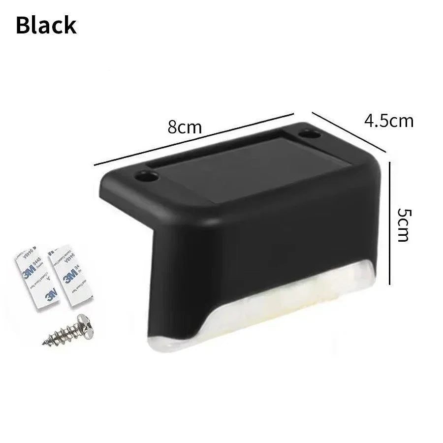 éclairage solaire marches led moderne pièces noir adhésifextérieur transparent partiellement étanche