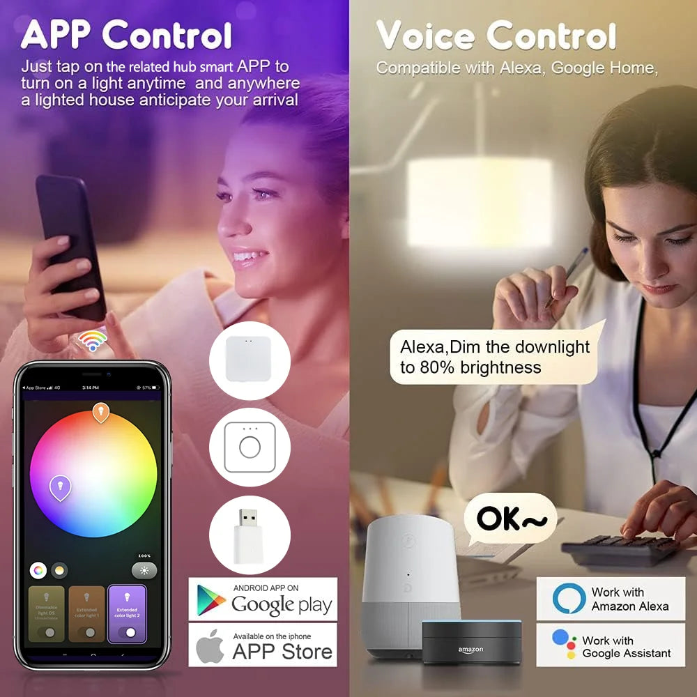ampoules led intelligentes e14 rgb wifi zigbee blanc multicolore forme bougie moderne minimaliste