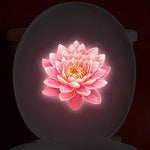 sticker mural multicolore fleur lotus adhésif artiste salle bain décoration chambre opacité