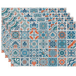 serviettes table lin beige clair motif géométrique respectueux environnement 32x42cm