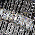 lustre cristal transparent classique éclairage salon lumière led moderne élégant six sources
