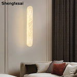 lampe murale led marbre moderne blanc beige nouvelle cuisine chambre salle manger
