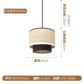 lampe suspendue moderne tissu lin beige clair luminaire salon cuisine chambre