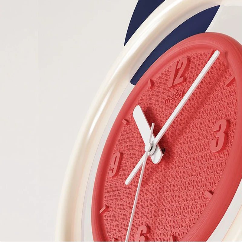 horloge murale moderne acrylique balançoire abstraite géométrique multicolore aiguille visage unique fixations