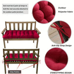 coussins banc extérieurs solides sangles taille moyenne couleur rouge gris marron moderne