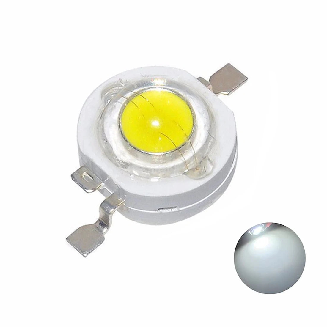 Diodes led blanc jaune 1w 3w clips métalliques haute luminosité projecteurs downlight bricolage