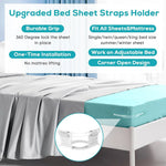 attaches draps angle réutilisables blanc bleu gris moderne minimalistes fixations coins matelas fournis pièces