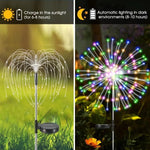 éclairage solaire moderne multicolore étoiles lumineuses extérieur autonomes bouton poussoir fixations piquets LED vacances