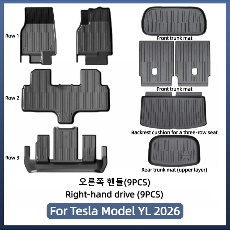 tapis sol voiture noir rayures horizontales moderne imperméable antidérapant