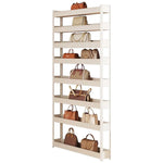 présentoir rangement sacs haltères acier inoxydable blanc moderne 170cm haute capacitééconomique espacement variable