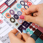 calendrier mural multicolore moderne stickers adhésifs planification mensuelle jour mois dates famille maisonécole
