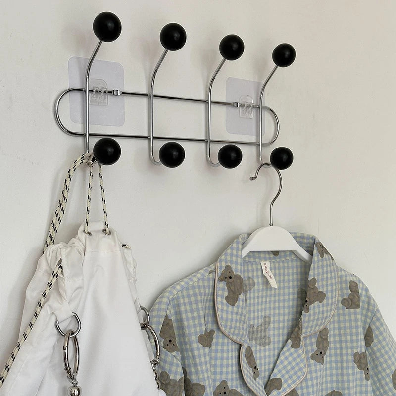 porte sacs mural moderne sacs tissu clips transparents rangement maison