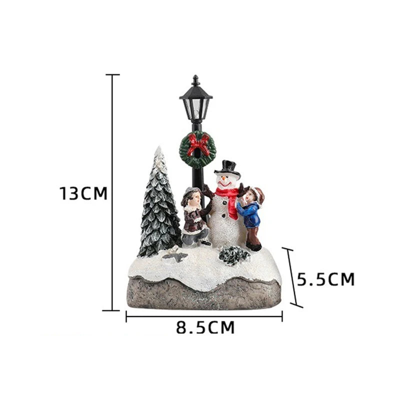 décoration noël figurine bonhomme neige enfants sapins guirlande lanterne blanc hiver traditionnelle chambre salon