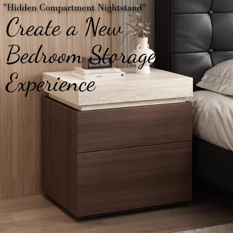 table chevet moderne bois deux tiroirs rangement chambre coucher