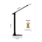 lampe led réglable tactile protection yeux moderne noir blanc minimaliste