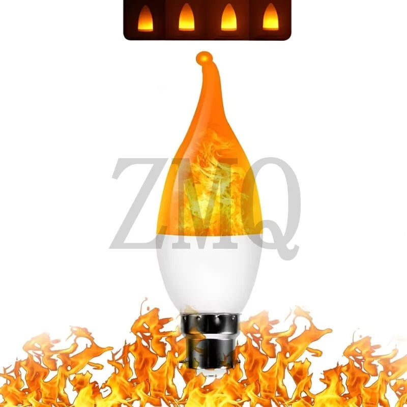 ampoule led effet flamme blanc orange moderne 2835 led base e12
