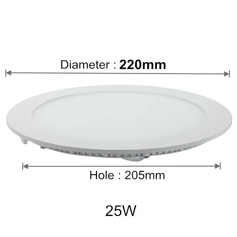 plafonnier led rond encastré moderne blanc aluminium dimmable transformateur intérieur maison