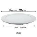 plafonnier led rond encastré moderne blanc aluminium dimmable transformateur intérieur maison