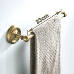 accessoires salle bain bronze classique finition brillante serviette bar papier holder robe hook vintage
