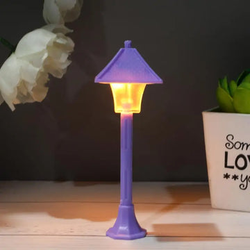 lampe sol miniature moderne noir rose bleu clair violet rouge pagode lumineuse