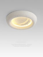 lampe led moderne blanche texturée aspect pierre minimaliste chambre salon