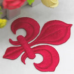 dentelle brodée fleur lys or argent polyester appliques patchs coudre broderie ecussons motifs ornements