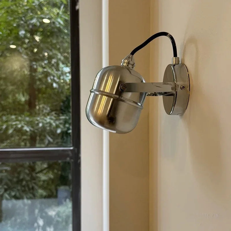 applique murale moderne argentée luminaire led mur fixe minimaliste éclairage chambre cuisine étude