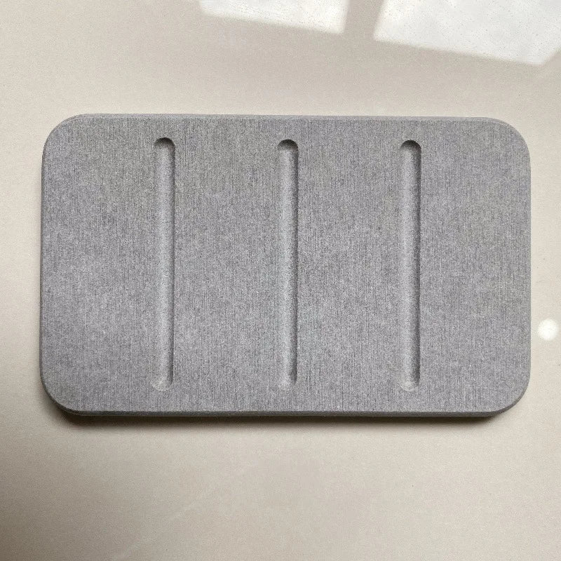 support savon moderne gris clair tissu adhésif salle bain absorbant rapide blanc opacité