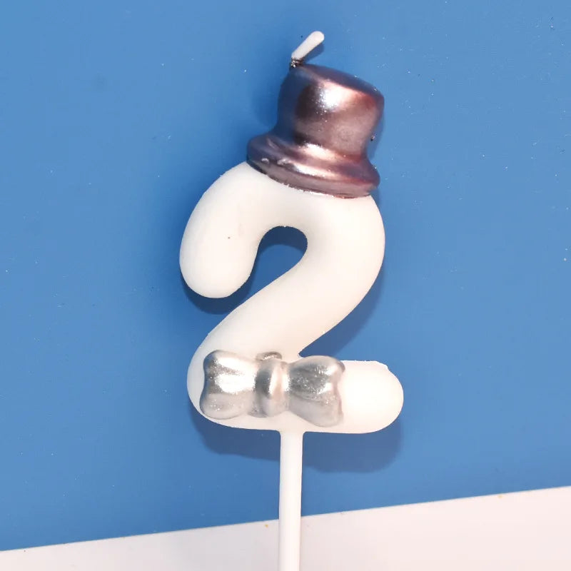 bougies chiffres blanc violet argent décoratives festives tringles numérotées cire soja sans flamme