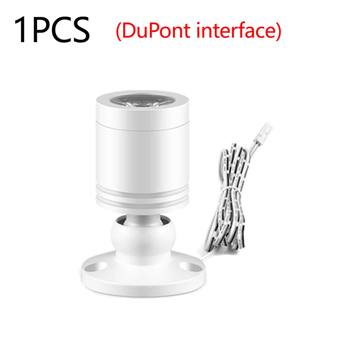 projecteur led blanc moderne 12v 3w double adhésif alu lentille concentrée 2m cable
