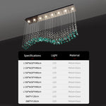 suspension lumineuse led moderne cristal transparent vert blanc