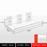 étagère murale transparente moderne adhésive réutilisable 20x10cm 30x10cm sans perçage