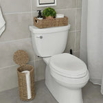 porte rouleaux papier toilette pied tressé rustique bohème sans perçage organisateur salle bain