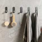 crochets adhésifs murals modernes aluminium noir blanc gris suspendus serviettes clés kitchen