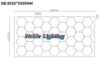 plafonnier led hexagonal moderne structure géométrique blanc lumineux 2000 lumens