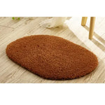 tapis bain doux pelucheux rose fuchsia beige vert clair moderne salon chambre