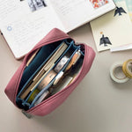 pochette rangement oxford multi usage bleu rose gris jaune moderne pratique fermeture glissière