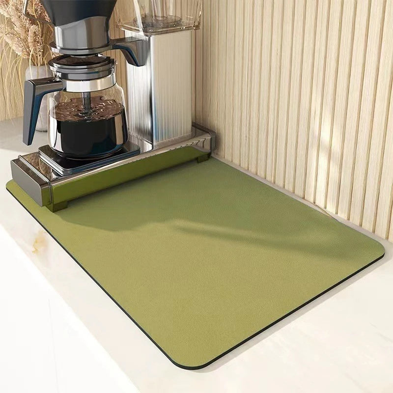 tapis sol moderne microfibre absorbant antidérapant cuisine séchage vaisselle intérieur gris