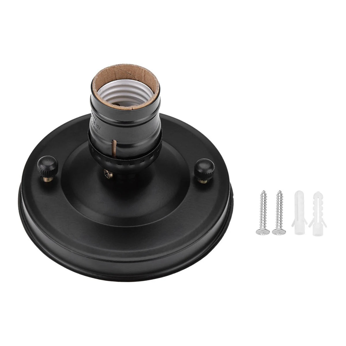 support lampe suspension vintage noir doré élégante brillance E26 E27