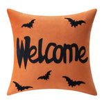taies d'oreiller halloween orange citrouille araignée deco sofa lit polyester respectueux environnement non toxique
