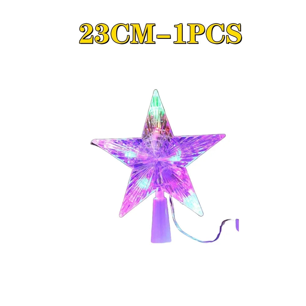 décoration multicolore étoiles lumineuses led transparentes moderne guirlande fête noël mariage