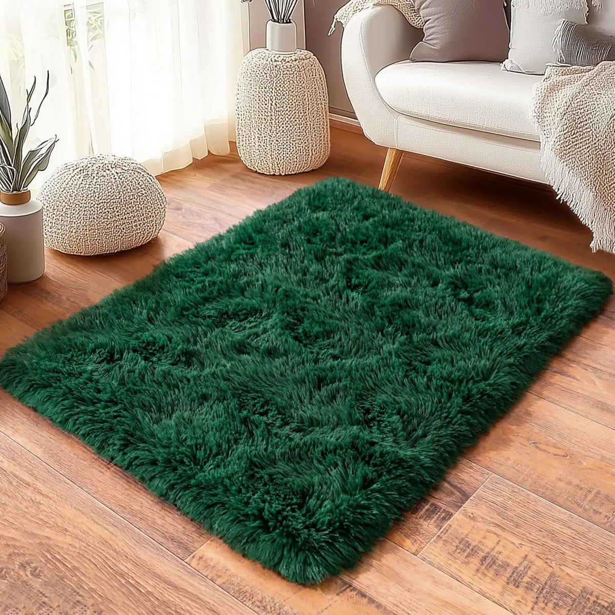 tapis moderne vert foncé doux fourré salon chambre balcon adhésif polyeste qualité spécialité moisture