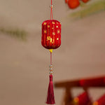 lanterne traditionnelle rouge poissons dorés éclatants pompon cordelette mariage anniversaire noël