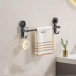 porte serviettes mural noir suction moderne salle bain hang towels adhésif