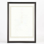 Cadre tableau A4 classique bordure géométrique couleurs bleu marine rouge doré argenté