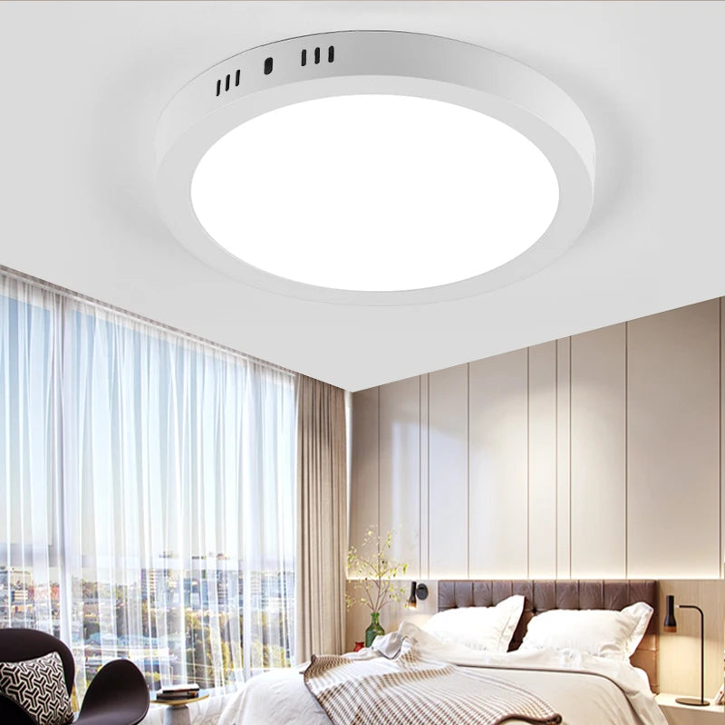 plafonnier led blanc moderne mat ultra fin éclairage intérieur salon chambre coucher cuisine