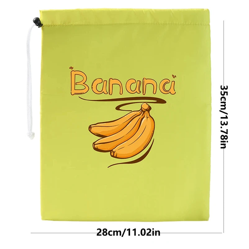 sac rangement fruits légumes polyester écologique imprimé bananes tomates choux moderne pratique cuisine